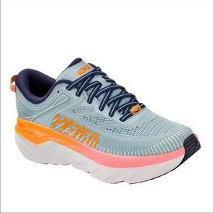Hoka One Bondi 7 Blue Haze/Black Iris Wide Shoe